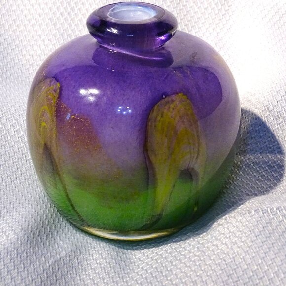 Studio Art Glass Signed Vase - Picture 1 of 6